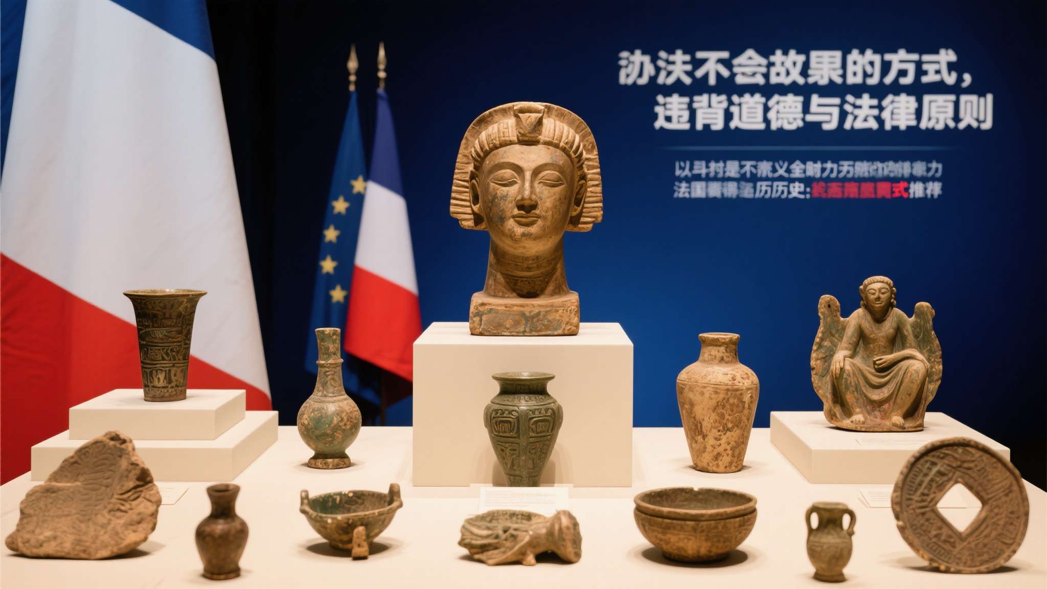 法案的核心在于承认这批文物的取得方式"违背道德与法律原则"，即通常所说的不义之财